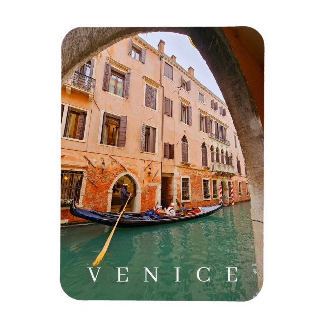 Venice gondola - nära kylmagnet magnet (Vertikal)