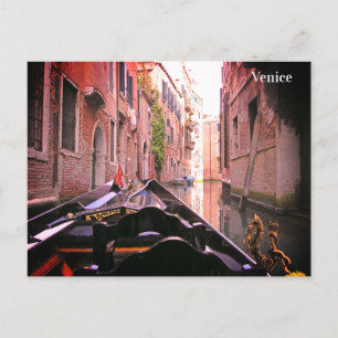 Venice Gondola Ride Italienska Helgdag vykort