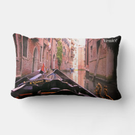 Venice Gondola Ride på Italien Kanal Lumbarkudde
