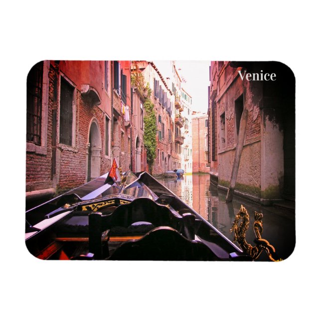 Venice Gondola Ride på Italien Kanal Magnet (Horisontell)