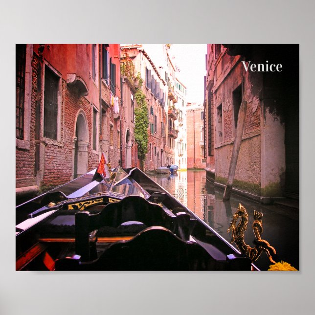 Venice Gondola Ride på Kanal, Italien Poster (Framsidan)