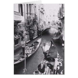 Venice Gondola Romantic Italien Hälsning Note Card Hälsningskort