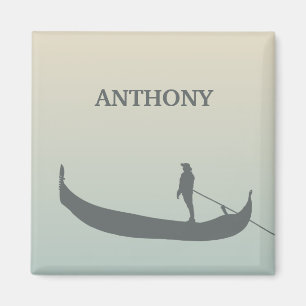 Venice Gondola Silhouette i Sunset Magnet