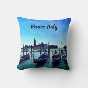 Venice Gondolas Boat Italien Blå himmel Kudde