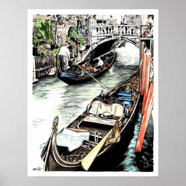 Venice Gondolas Poster (Framsidan)