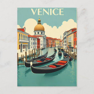 Venice Gondolas - Vintage resor Vykort