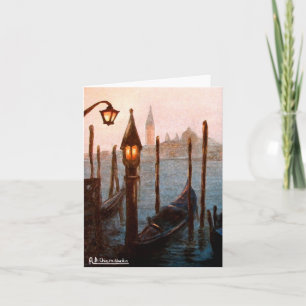 Venice gondole-hälsningskort kort