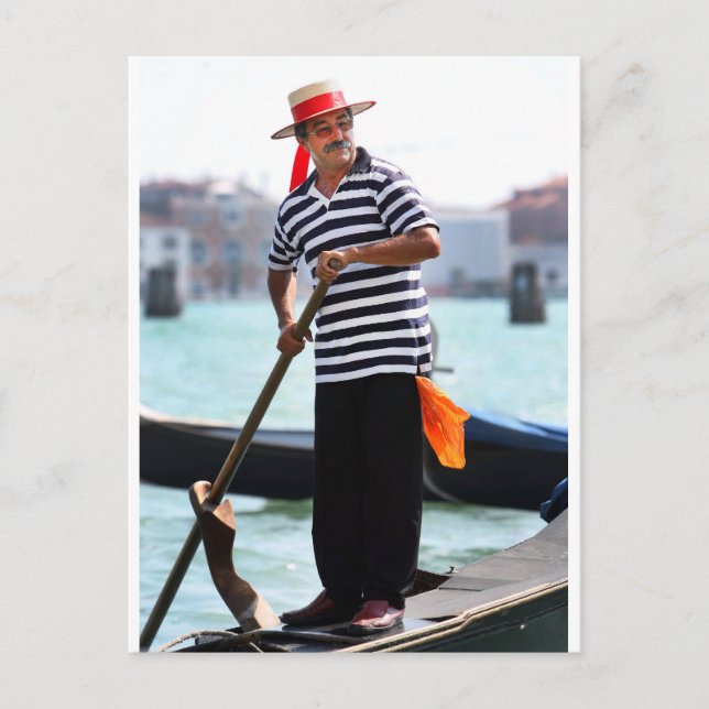 VENICE GONDOLIER MED HANS HAT VYKORT (Framsida)