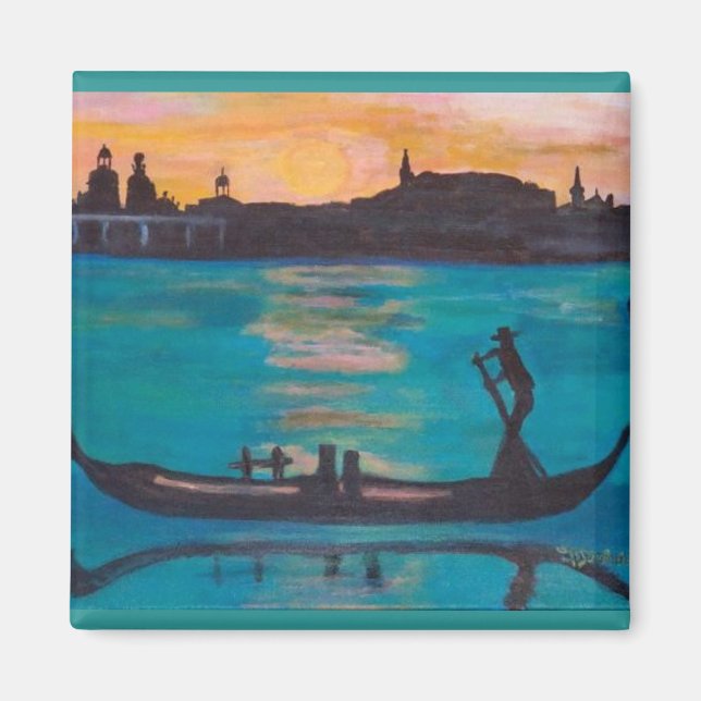 Venice gondoliers magnet (Framsidan)