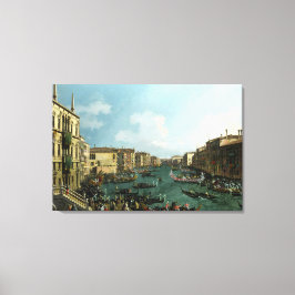 Venice Grand Canal Canaletto Oljemålning 16K High Canvastryck