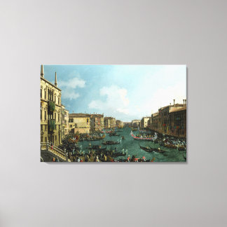 Venice Grand Canal Canaletto Oljemålning 16K High Canvastryck