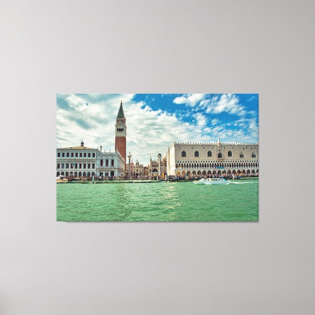 Venice Grand Canal Doges Palace Piazza san Marco Canvastryck (Framsida)