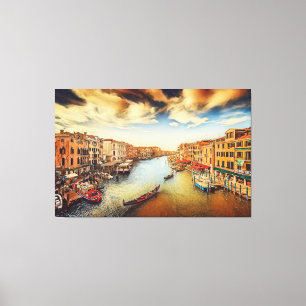 Venice grand canal med gondolas canvastryck