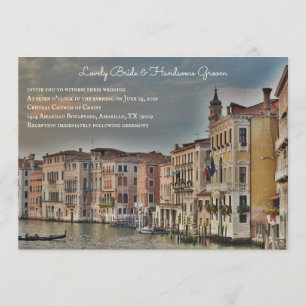 Venice Grand Canal Wedding bjudande Inbjudningar