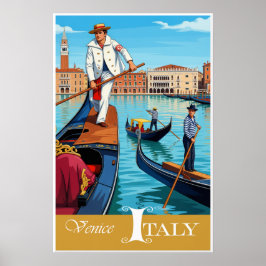 Venice, Italien affisch