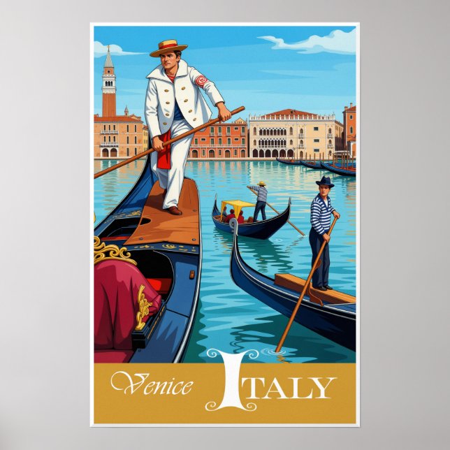 Venice, Italien affisch (Framsidan)