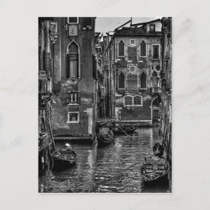 Venice italien gondola-båtkanal vykort