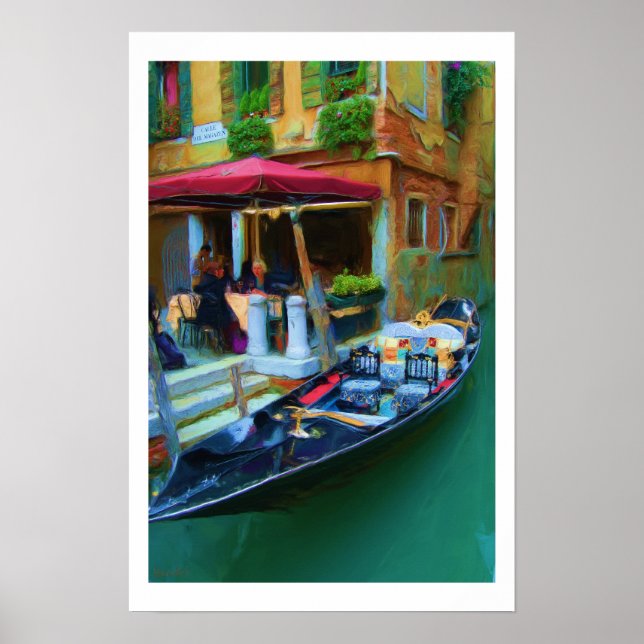 Venice Italien Gondola Poster (Framsidan)