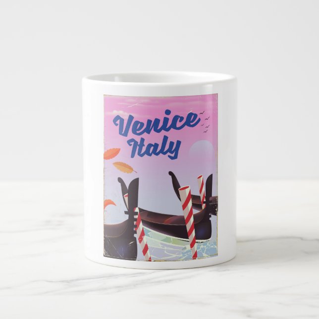 Venice Italien Gondola semester tryck. Jumbo Mugg (Framsidan)