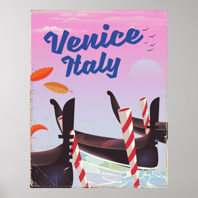 Venice Italien Gondola semester tryck. Poster (Framsidan)