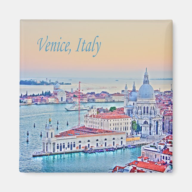 Venice, Italien Solnedgång Scenisk Utsikt Magnet (Framsidan)