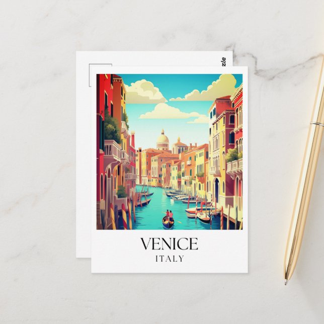 Venice Italien Travel Postcard Vykort (Fram/Back In Situ)