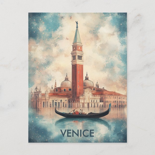 Venice Italien Travel Postcard Vykort (Framsida)