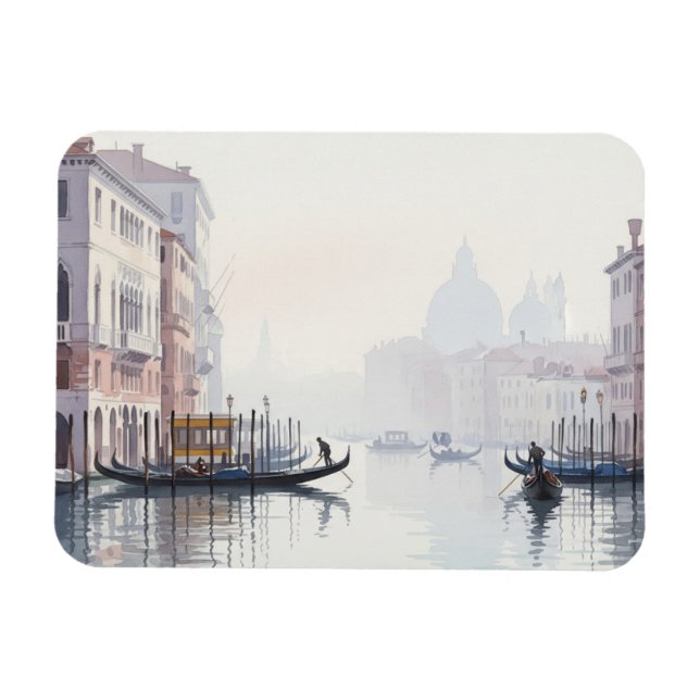 Venice Italy Travel Souvenir Watercolor Magnet (Horisontell)