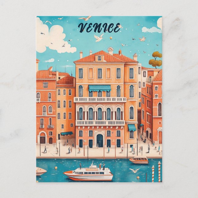 Venice Italy Travel Vykort (Framsida)