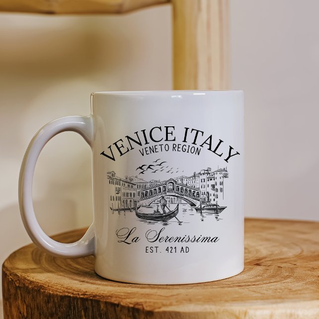 Venice Italy Vintage Landscape Kaffemugg (Skapare uppladdad)