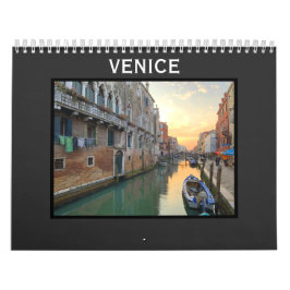 Venice panorama-vyer och kanaler kalender