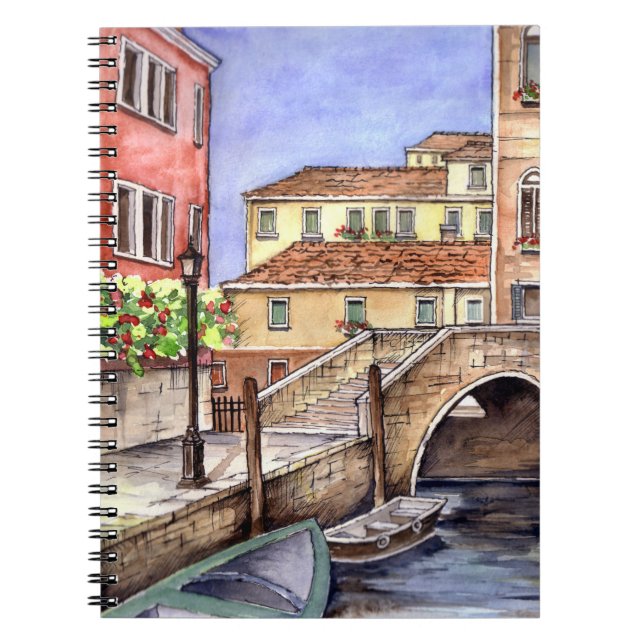Venice - Pen & Wash Watercolor Anteckningsbok (Framsidan)