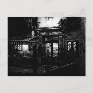Venice-restaurangen på natten vykort