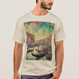 Venice Rialto Bridge och Gondolas T Shirt