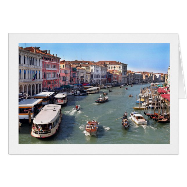 VENICE RIALTO BRIDGE VY HÄLSNINGSKORT (Framsidan Horizontal)