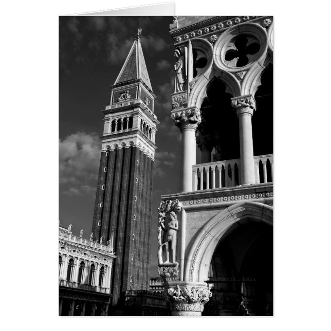 Venice San Marco Torn & Doge Palace Hälsningskort (Framsidan)