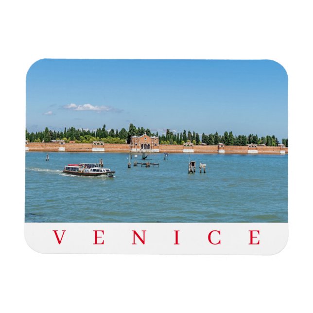 Venice San Michele Island kylmagnet Magnet (Horisontell)