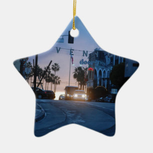venice solnedgång julgransprydnad keramik