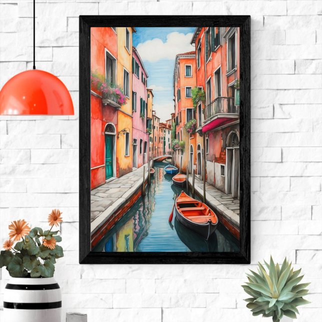 Venice Street Illustration Poster (Skapare uppladdad)