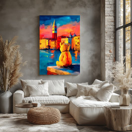 Venice Teddy Fauvist Solnedgång Canaltryck Poster