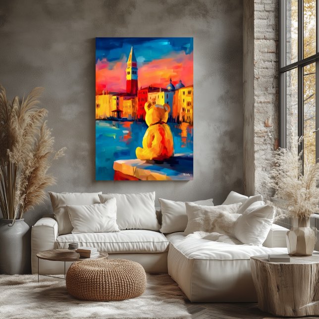 Venice Teddy Fauvist Solnedgång Canaltryck Poster (Skapare uppladdad)
