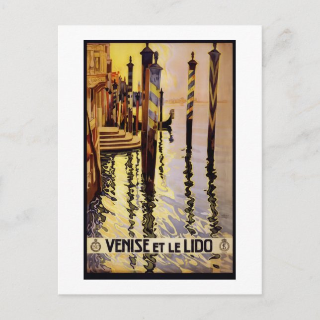 Venice Travel Poster Vykort (Framsida)