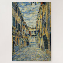 Venice Tvättgata Van Gogh Stil Konstpussel