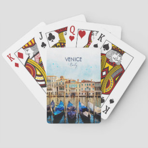 VENICE VENEZIA vattencolor - Italien Travel souven Casinokort