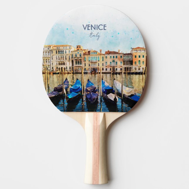 VENICE VENEZIA vattencolor - Italien Travel souven Pingisracket (Framsidan)