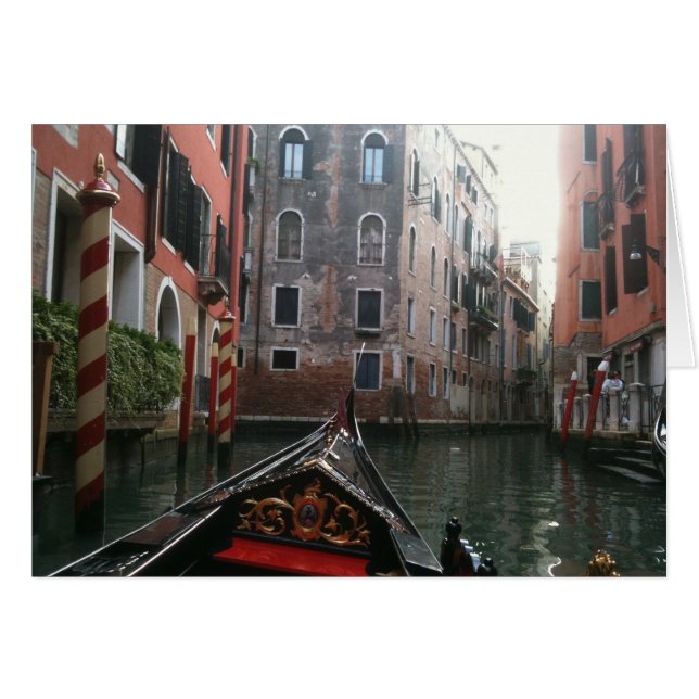 Venice Via Gondola Hälsningskort (Framsidan Horizontal)