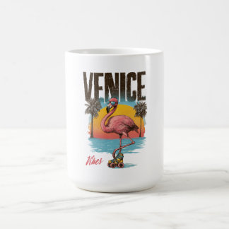Venice Vibes Flamingo Retro Beach California Tropi Kaffemugg