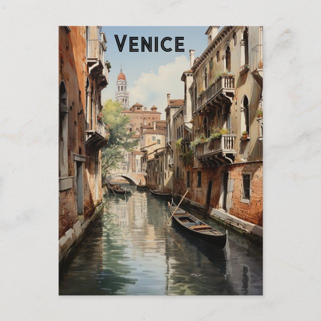 Venice Vintage Postcard Vykort (Framsida)