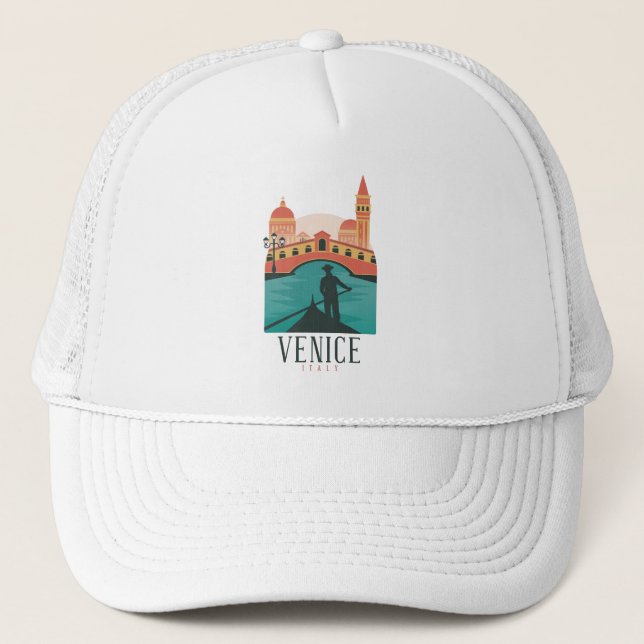 Venice Vintage resor Truckerkeps (Framsida)