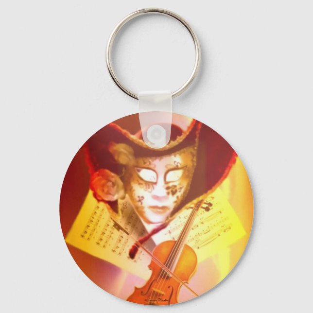 Venice Violinist Keychain Nyckelring (Framsida)